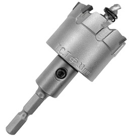 Tungsten Carbide Stainless Steel Hole Saw Durable Spiral Drill Hole Making Electric Drill Metal Hole Saw with Hole Cutter Spring [Impact Driver for Iron Metal Aluminum etc. DIY Drilling Hexagonal