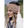 styleBREAKER women velvet-look headband with twist knot, hairband 04026040, Colour:Light