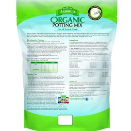 Espoma Organic Potting Soil Mix - All Natural Potting Mix For All Indoor & Outdoor Containers Including Herbs & Vegetables. For Organic Gardening, 8qt. bag. Pack of1