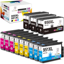 Miss Deer 950 951 XL Ink Cartridge Combo Pack Compatible Ink Cartridges Replacement for HP 950 951XL,to Used with HP Officejet Pro 8610 8600 8620 8630 8640 8100 8615 251dw 271dw 276dw,12 Pack