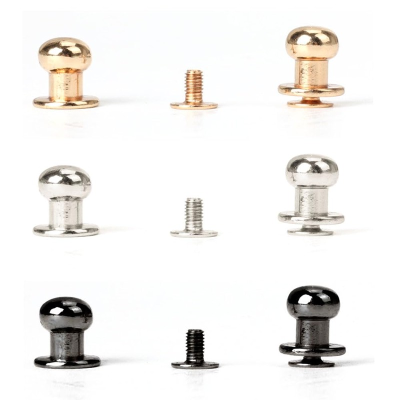 Dtoterul Leather Rivets Pack of 100 Button Rivets Solid Button