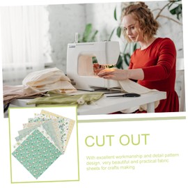 VILLFUL 8 Sheets Floral Bundles for DIY Craft Projects Aesthetic Sewing Cloth for Quilting Bag Decor More Patchwork Squares