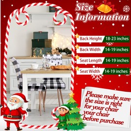 Moukeren 6 Pcs Christmas Dining Chair Covers Buffalo Plaid Trees Chair Covers Stretch Removable Washable Chair Slipcover for Christmas Holiday Party Dining Room Kitchen Home Decor (Black and White)