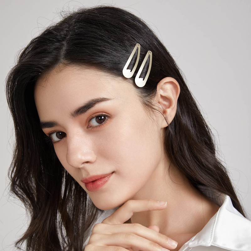Dofash 12pcs 5CM/2IN Snap Hair Clips Basic Hair Barrettes Hair