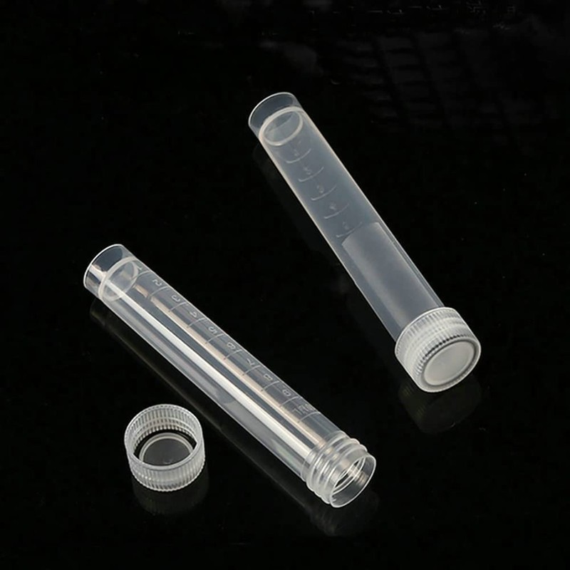 Plastic Test Tube 10ml Freezing Tube with Lid Vertical Screw