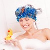 Bodylife Shower Cap Reusable Bath Cap Dual layered Waterproof Blue