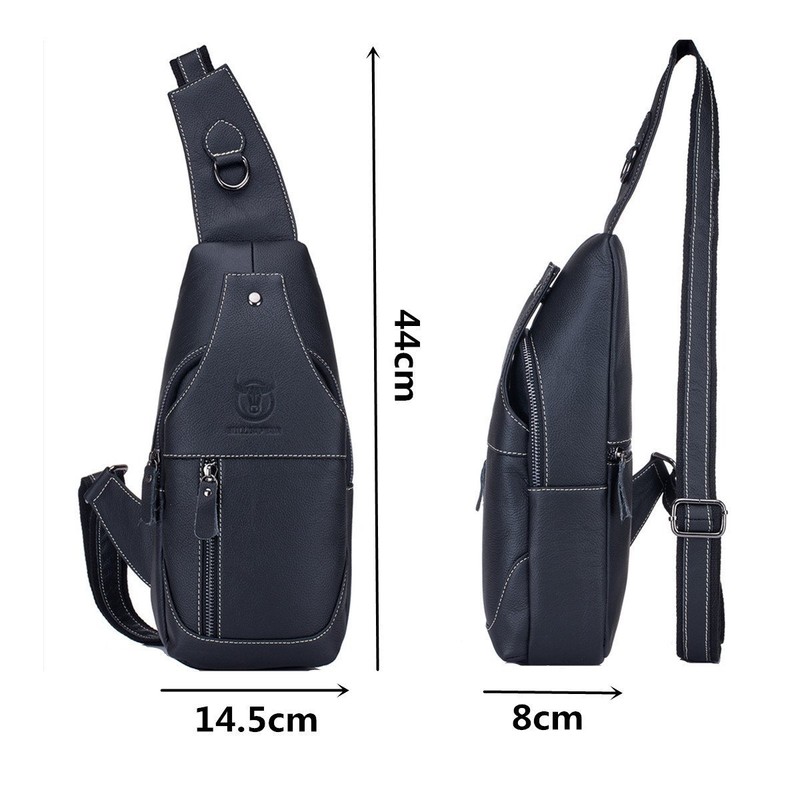 HARPIMER Novatech Men's Cowhide Sling Backpack Sling Bag, Chest Bag,