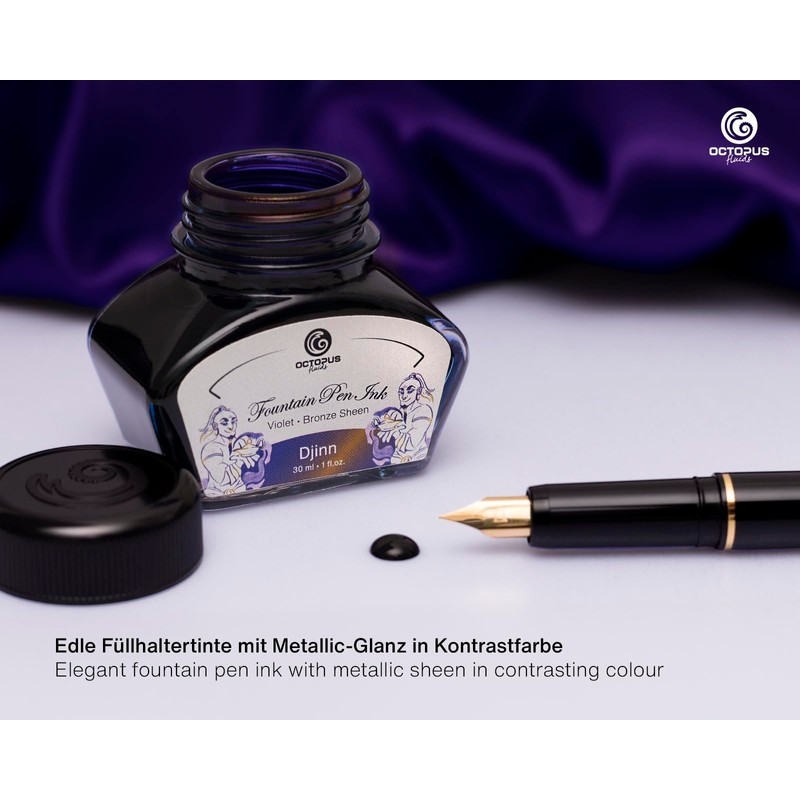 Octopus Fluids 3 x 30 ml Sheen Fountain Pen Ink