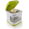 Zmart Garlic Press Stainless Steel Blades Plastic Tray Green