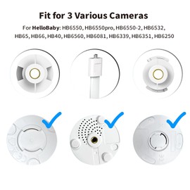 Flexible Baby Monitor Mount for HelloBaby HB6550/HB65/HB66/HB6558/HB248, ANMEATE SM935E/SM650, Compatibile with Bonoch ChildsFarm Eufy Baby Monitor, 20'' Arm Bracket Holder to Crib Cot Shelves, White