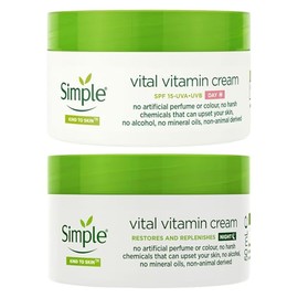Simple Day & Night Face Cream Bundle with SPF15 for Sensitive Skin 50ml