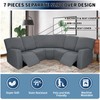 PureFit 7-Pieces Sectional Sofa Covers, Extra Large Sectional Recliner Couch