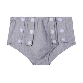 DURASIKO Adult Snap Closure Bedridden Patient Shorts,Hook and Loop Soft Cotton Tear Away Shorts for Men, Hospital Pants for Home Care/Post Surgery/Dialysis/Elderly/Fracture/Disability/Rehab Gray