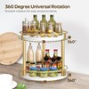 YATINEY Lazy Susan Organizer, Rotating Spice Rack, 2 Tier Spice