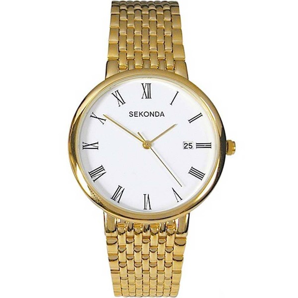 Sekonda Men's Quartz Watch with White Dial Analogue Display and