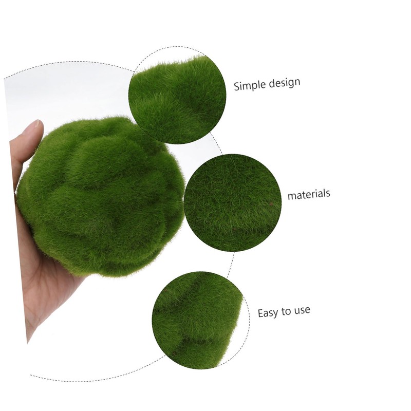 STOBOK 1pc Artificial Mossy Stone for Micro Landscape Decoration Green