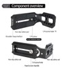 WLPREOE DSLR Camera L-Bracket Vertical Horizontal Switching Tripod Head Quick