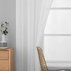 MIULEE 2 Panels Solid Color White Sheer Window Curtains Elegant