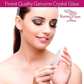 Karma Organic Glass Nail File- Professional Nail Buffer smooth finish strengthen and beautify nails