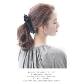 VINGTAINE Banana Clip Hair Clip, Lattice Pattern, Ribbon, Hair Accessories, Adult Casual, Simple, H7766-BK-