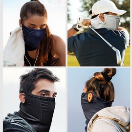 Breathable Ear-Loop Multi-Scarf 4-Color Navy