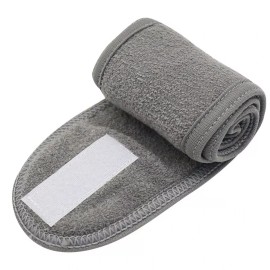 speedway Adjustable Facial Hairband Makeup Head Band Toweling Hair Wrap sticker hair Band - Gray