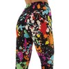 sissycos Women's 80s Artistic Leggings, Colourful Print, Soft, High Waist,