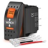 Nilight UTV Winch Rocker Switch Momentary 7 PIN DPDT LED