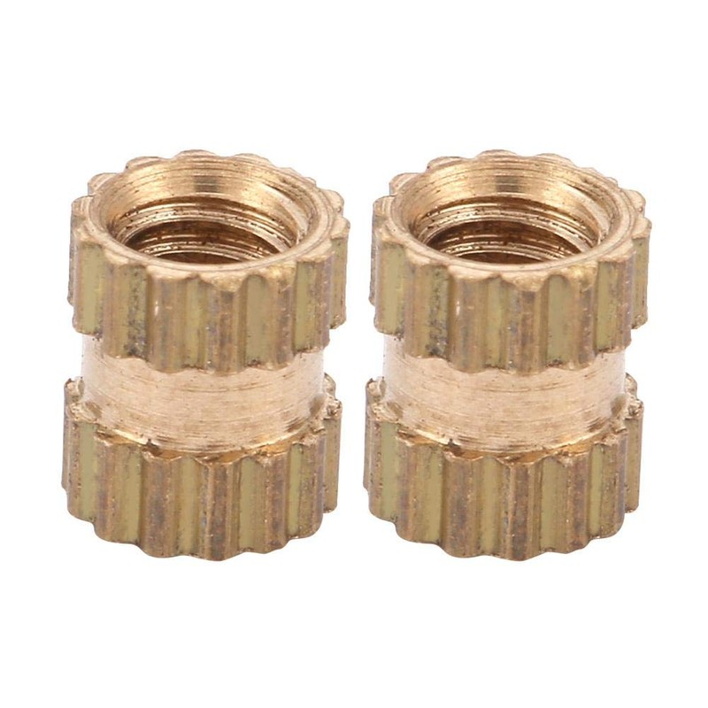 Hilitand 100pcs M2.5 Thread Brass Knurled Threaded Insert, Embedment Nuts