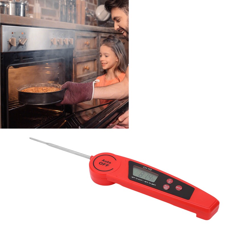 Digital Meat Thermometer 180° Foldable Probe 5S Measurement IP66 Waterproof