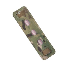 TOPTACPRO Tactical Glow Stick Pouch Chemlight Pen Holder Flashlight Battery Organizer Hook Glow Sticks Panel V2 500D Nylon (Multi-camo)