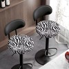 KUIFORTI Zebra Print Bar Stool Covers Set of 2 Piece