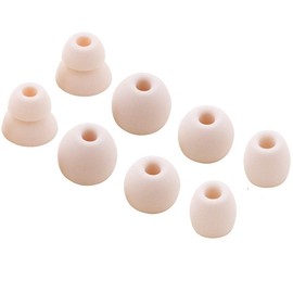 BLLQ Ivory Ear Tips Replacement for Powerbeats Pro,Replacement Ear Buds Eartips 8 PCS 4 Pairs with 4 Size Options Compatible Beats Powerbeats Pro, Ivory (Gold) PP4I