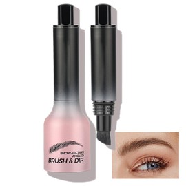 Liquid Eyebrow Brush, Drop Shape Angled Liquid Microblading Eyebrow Pen, Brow-Fection Angled Brush & Dip-Chocolate, Brush Hair-Like Strokes Natural Shaping Outlining Filling Brow (02taupe)