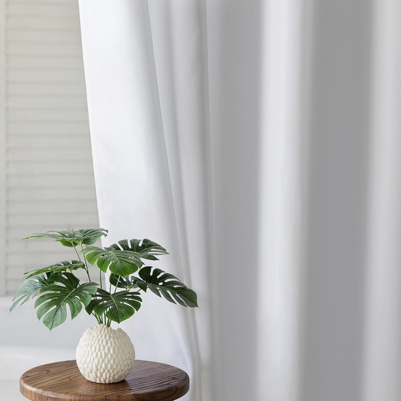 River Dream White Extra Long Shower Curtain or Liner with