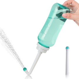 LIVE4COOL Peri Bottle for Postpartum Perineal Care 16.9oz/500ml for Mom and Baby Clean,Portable Travel Bidet with 2 Rinse Tubes for Baby Female Menstruation Cleaning Lochia Hemorrhoids