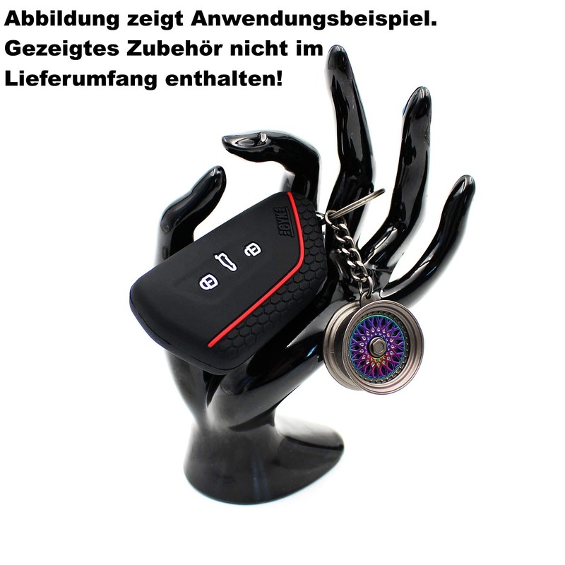 VF Key Case for 3-Button Car Key, Silicon Cover, Key