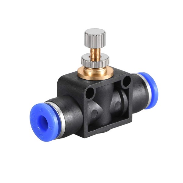 sourcing map 4mm OD Pneumatic Air Flow Control Valve,with Push-to-Connect