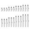 uxcell 160Pcs Slide on End Clasps, 10/13/16/20/25/30/35/40mm Tube Ball Bead
