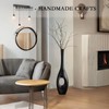 Rocendlor 23.6" Black Floor Vase – Donut-Shaped Oval Body with