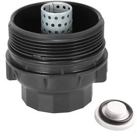 Riloer Ölfilterdeckelbaugruppe Ölfiltergehäusedeckelbaugruppe mit Ölstopfen, ersetzt 15620–36020, passend für Ava-lon Cam-ry High-lander RAV4 und Lexus