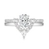 TIGRADE 1.5CT Bridal Ring Sets Oval Cut Cubic Zirconia Wedding