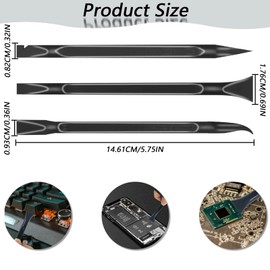 12 PCS Carbon Fiber Plastic Scrapers Tool, Non-Scratch Scraper Tool for Tight Spaces, Multi-Purpose Label Scraper Pen-Shaped, for Car Cleaning Supplies, Kitchen, Crevices, Stains (Black)