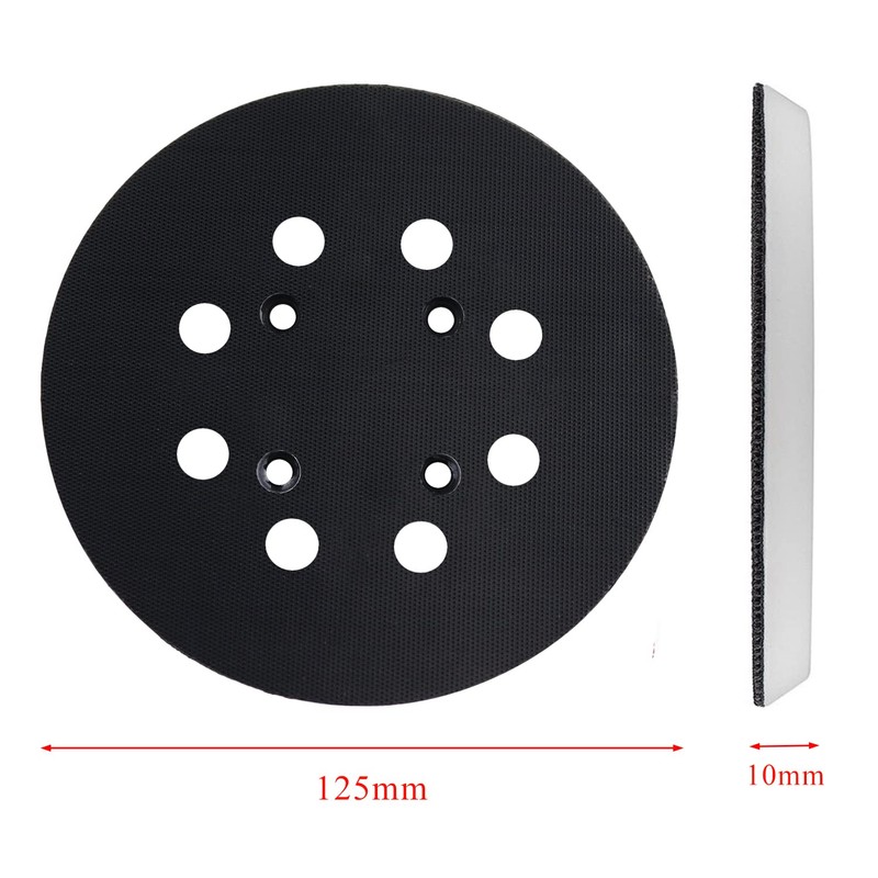 Sanding Plate 125 mm with Hook and Loop 8 Holes