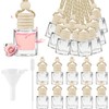 Hanging Car Air Freshener Diffuser Bottles 20 Pack, Empty Glass