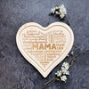 Spruchreif Breakfast Board in Heart Shape, Bread Board with Engraving,