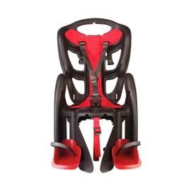 Child Bike Seat, Rack Mount with CLAMP, Child Bike Carrier, Child Seat for Bikes, Bicycle Child Seat Pepe, Mounts on Existing Bicycle Rack, Bellelli, Made in Italy (Rack Mount in Black)