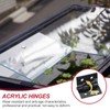 sourcing map Small Acrylic Hinges Plastic Clear Hinge 35 x