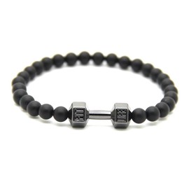 Lion & Son Fitness Bracelet Men Fashion Jewelry Obsidian Vintage Fashion Women Accessory Sports Band, Obsidian, Without Stone