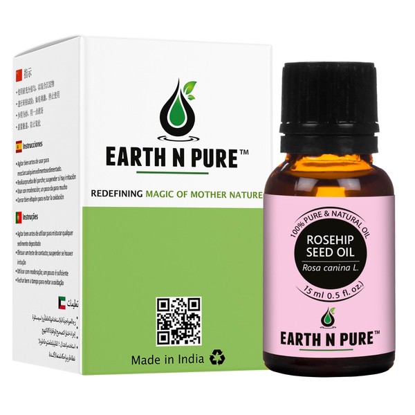 Earth N Pure Rosehip Oil Cold Pressed, Pure and Natural